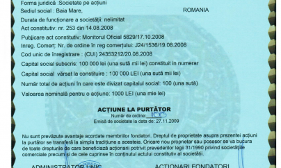 Și în Maramureș se poartă acțiunile la purtător