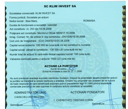 Și în Maramureș se poartă acțiunile la purtător