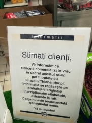 Cora anunță că vinde lămâi a căror coajă nu e recomandată consumului uman