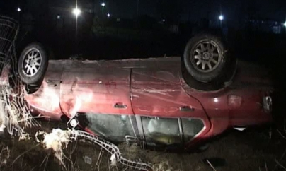 A scăpat teafăr, după ce s-a răsturnat la o viteză de 183 km/h