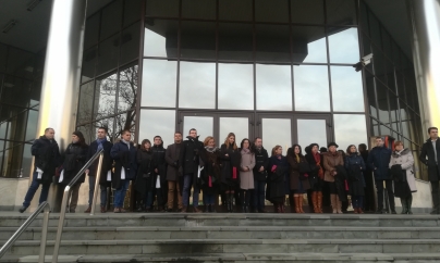 Protest al judecătorilor în fața Tribunalului Maramureș