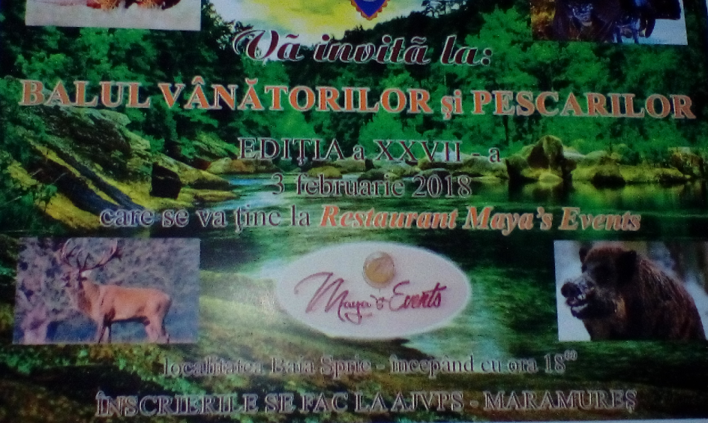 A XXVII-a ediție a Balului Vânătorilor și Pescarilor Sportivi din Maramureș