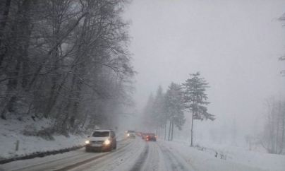 Vizibilitate redusă în Pasul Prislop