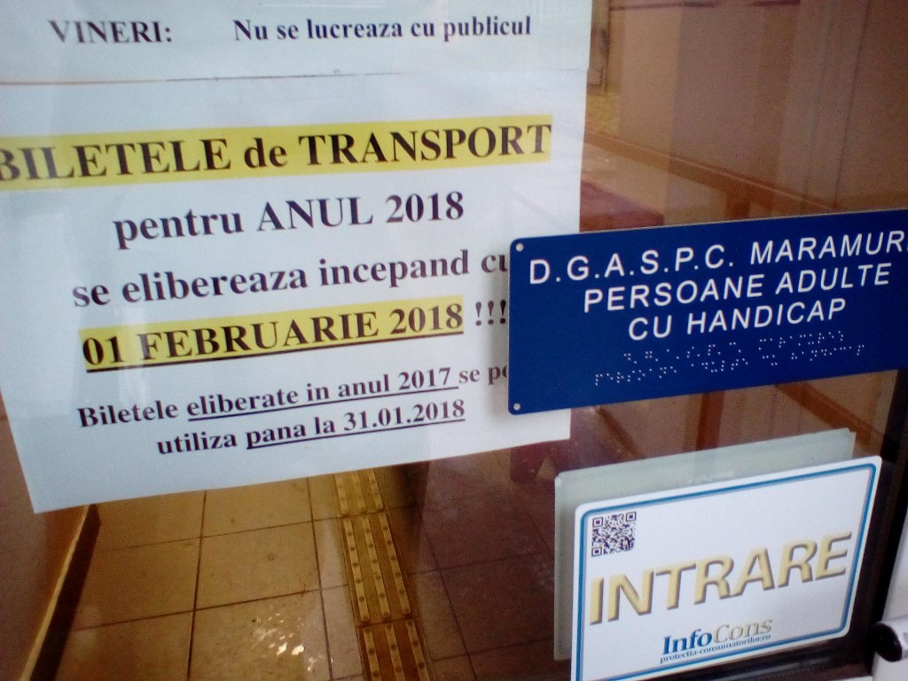 Programul de distribuire a biletelor gratuite de transport pentru persoanele cu dizabilități