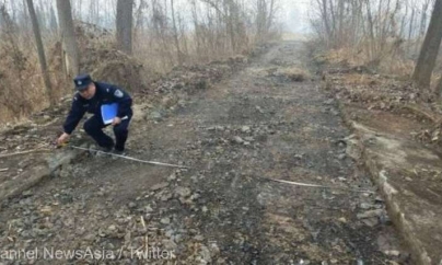 Un hoț a ”jumulit” un drum de 500 de tone de asfalt