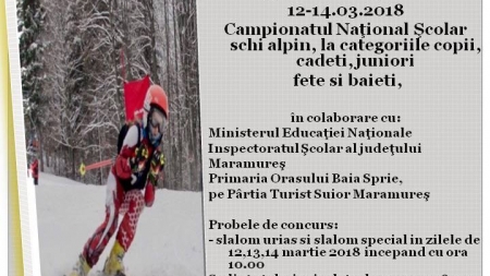 Campionatul Național Școlar de schi alpin, pe Pârtia Șuior