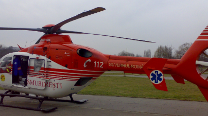 La 82 de ani, transportată de urgență cu elicopterul la Spitalul de Arși din  București