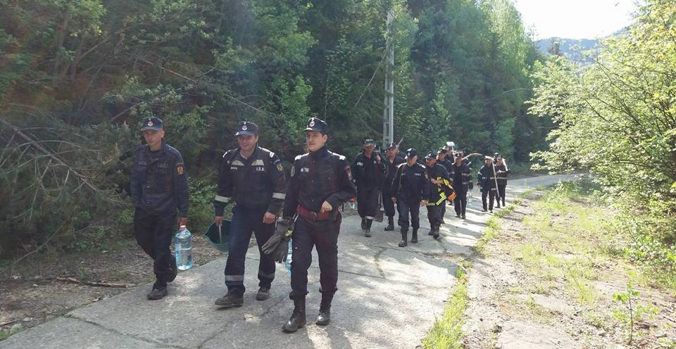 Mobilizare de forțe pentru stingerea incendiului ce mistuie 30 ha de vegetație alpină