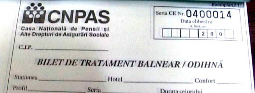Peste 700 de bilete de tratament pentru luna iunie