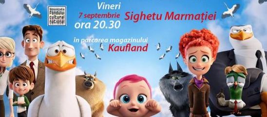 Proiecție de film în aer liber la Sighet