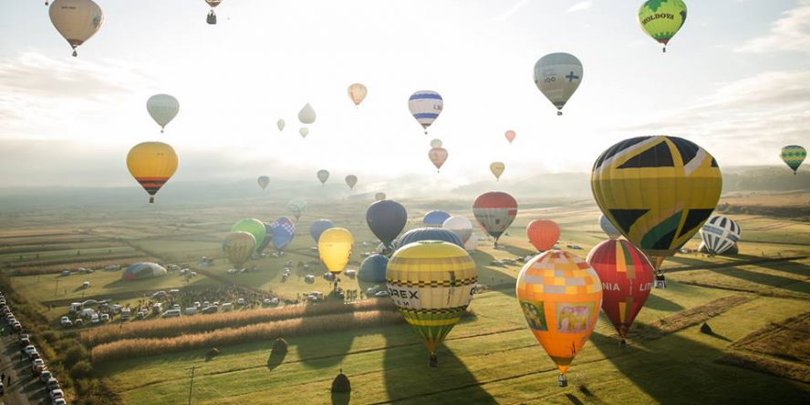 La Rogoz, un balon a aterizat într-o livadă, iar cei din nacelă au primit o traistă cu mere de la proprietară (VIDEO)