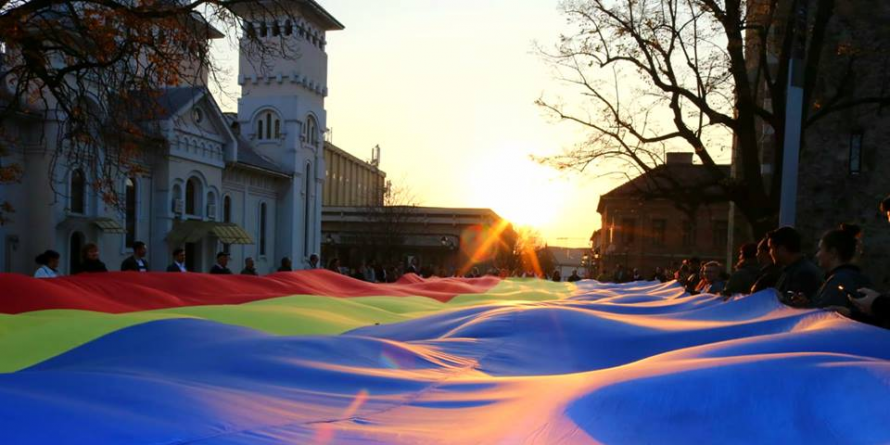 Un tricolor uriaș a fost plimbat prin Baia Mare