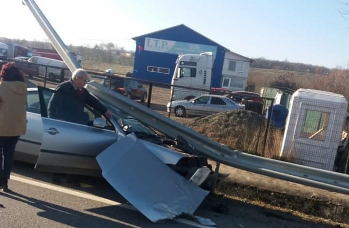 Accident la ieșirea din Șomcuta