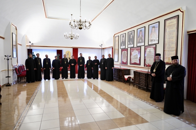Primii colindători la Centrul Eparhial