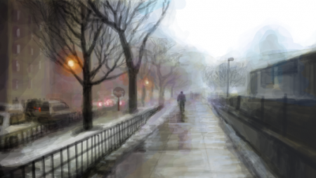 Ne tatonează nițel ninsoarea