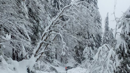 Două drumuri închise și doi munți cu pericol de avalanșe