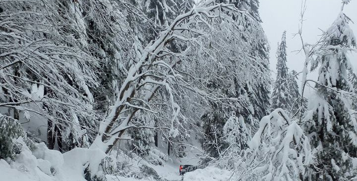 Două drumuri închise și doi munți cu pericol de avalanșe