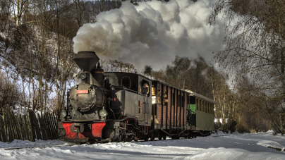 Cu mocănița pe Valea Vaserului, la început de an