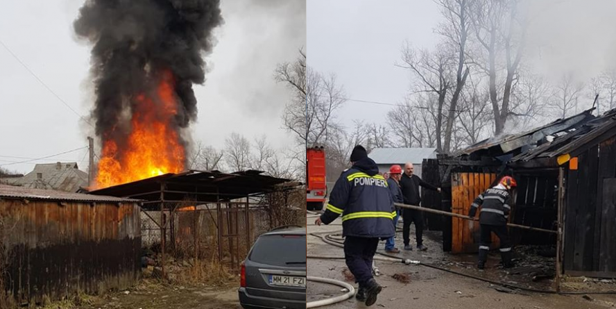 Zi de 13: patru garaje în flăcări, o mașină arsă și două avariate