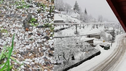 Ninsoare  – și grindină – în luna lui Marte