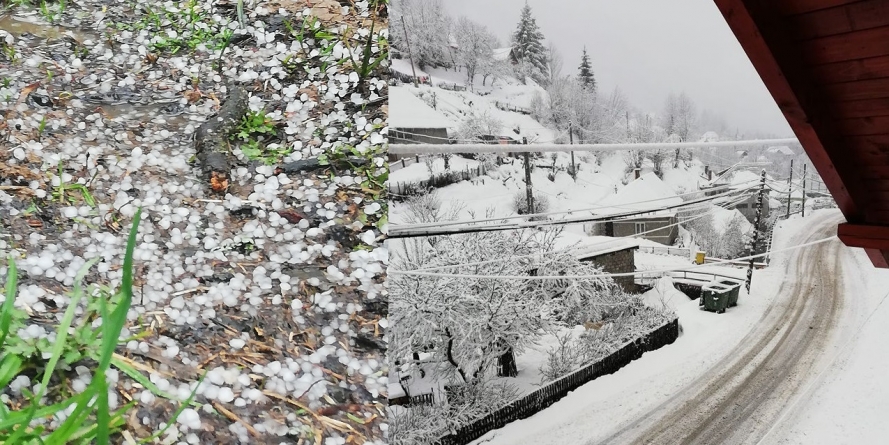 Ninsoare  – și grindină – în luna lui Marte