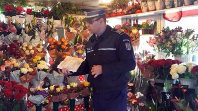 La final de februarie, controale cu amenzi și cu confiscări de flori