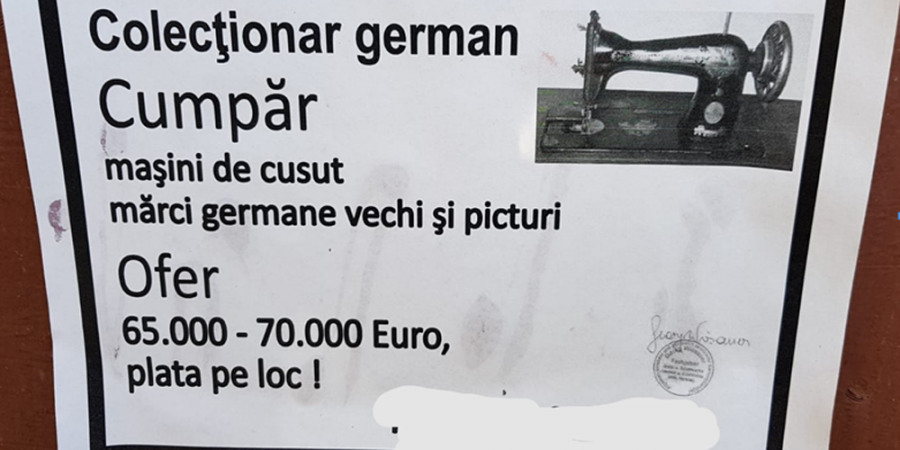 Revine în actualitatea țeapa cu mașinile vechi de cusut