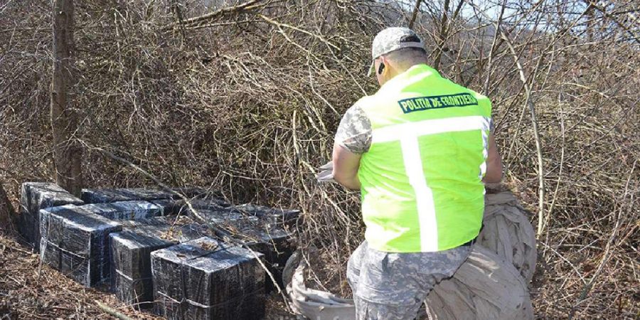 Peste 15000 de pachete cu țigări ascunse în vegetație la  Bocicoiu Mare