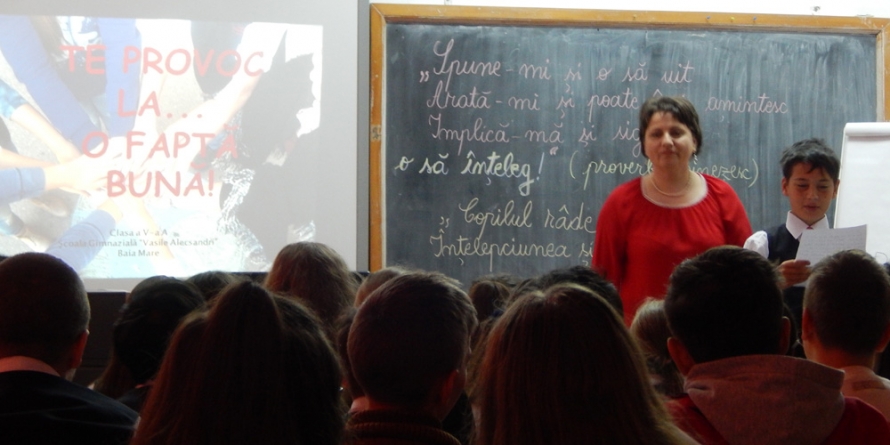 Elevii de la Școala „Vasile Alecsandri” ne provoacă la fapte bune