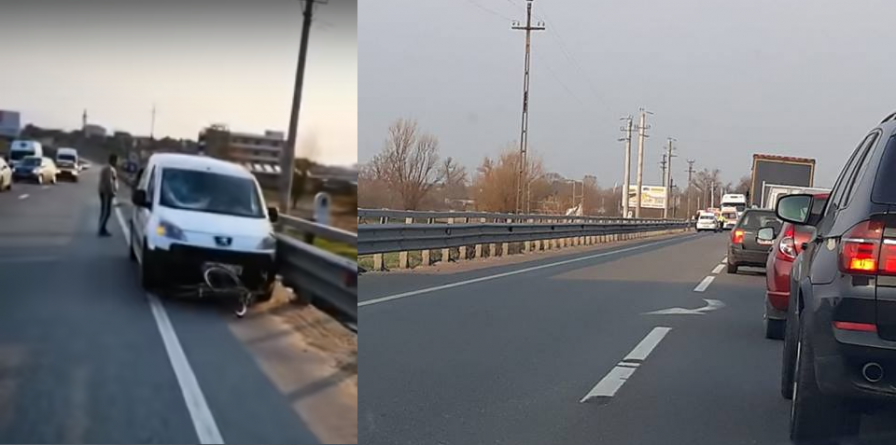 Biciclist accidentat de o autoutilitară