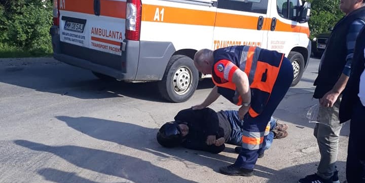 Motociclist accidentat la Târgul auto