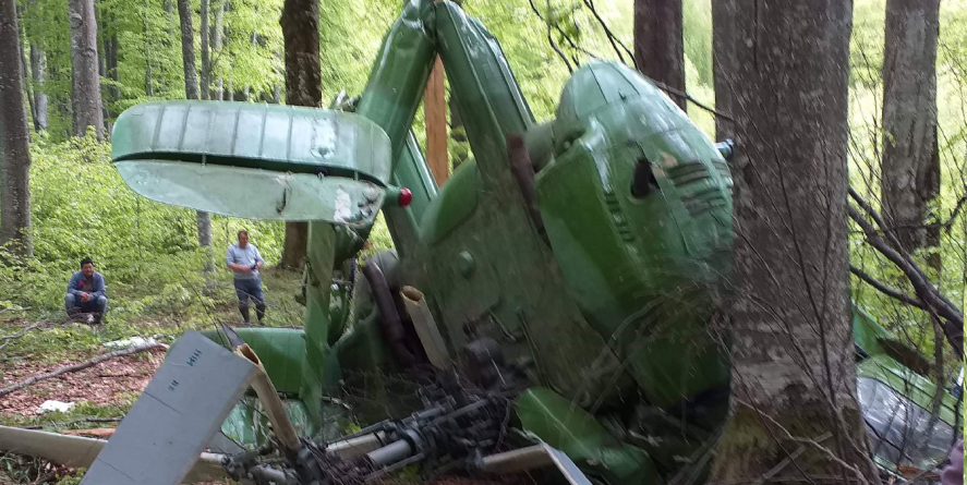 Elicopter rusesc, prăbușit la Săpânța, găsit chiar în ziua în care mai marii Europei erau la Sibiu