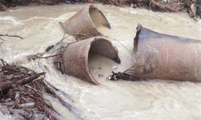 Efectele inundațiilor: peste 30 de gospodării au rămas izolate în Vișeu de Jos