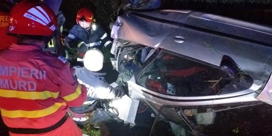 Familie aproape înjumătățită într-un accident de mașină