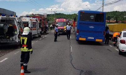 În aceeași zi, în același loc, alt accident, alte mașini implicate (GALERIE FOTO)