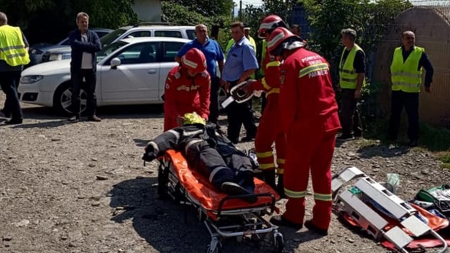 Pompierii au intervenit, azi, la depoul CFR Sighetu Marmației (GALERIE FOTO)