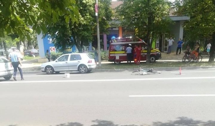 Două accidente, doi bicicliști răniți