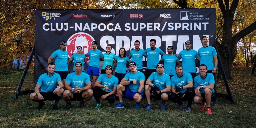 Pompier maramureșean, pe primul loc cu echipa la Spartan Sprint România 2019