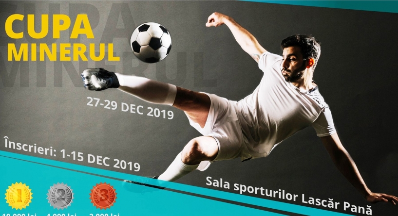 Ediția 2019 a Cupei Minerul la fotbal în sală vine cu premii dublate pentru câștigători