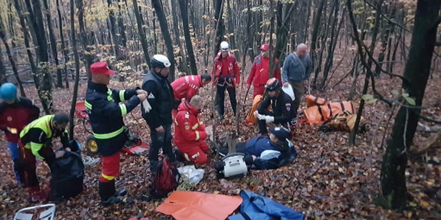În loc de ciuperci, în pădure s-a ales cu o fractură