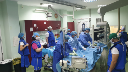 A treia procedură EVAR realizată cu succes la Spitalul Județean