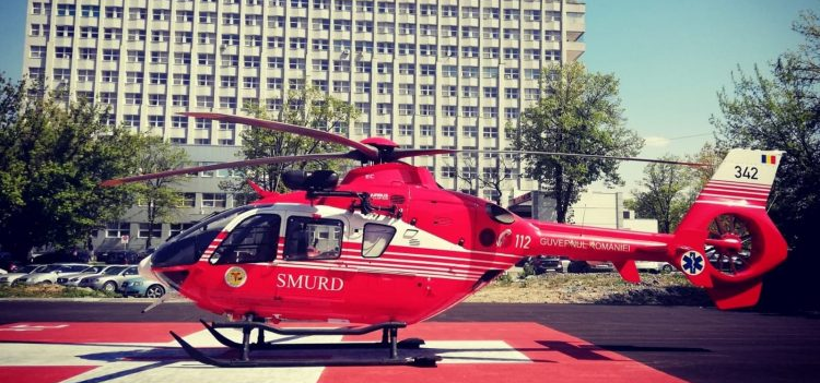 Maramureșean în stare gravă, transportat cu elicopterul SMURD din Sighet în Baia Mare
