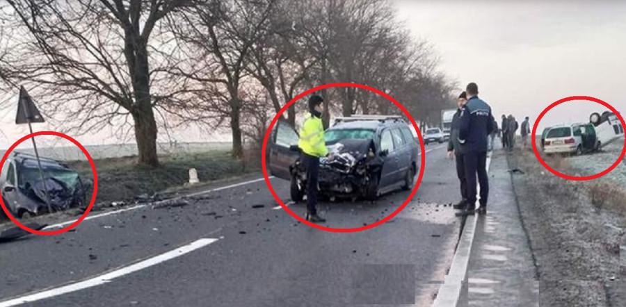 Un accident cu un mort, patru mașini implicate și șase răniți