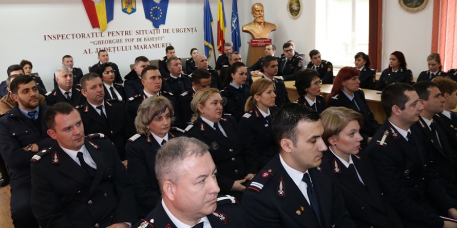 De Ziua Protecției Civile, înaintări în grad și pensionări la ISU Maramureș (GALERIE FOTO)
