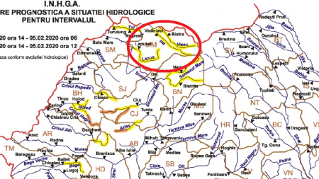 Atenționare hidrologică pentru bazinele Vișeu, Iza și Lăpuș