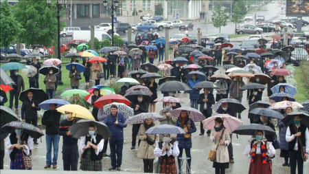 PS Iustin: „Noi nu suntem creștini doar de vreme bună, ci de toată vremea – și când este timp frumos, și când plouă, și când este ger” (GALERIE FOTO)