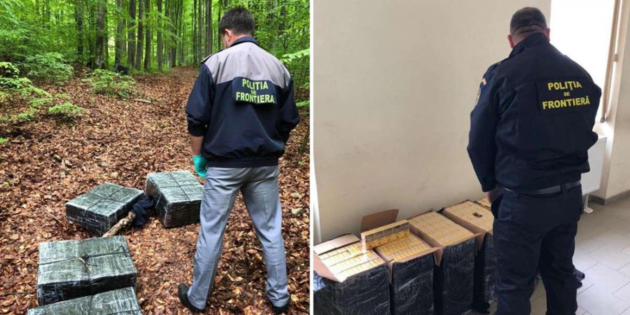 Împușcături și aproximativ 3.000 de pachete cu țigări confiscate la frontiera cu Ucraina