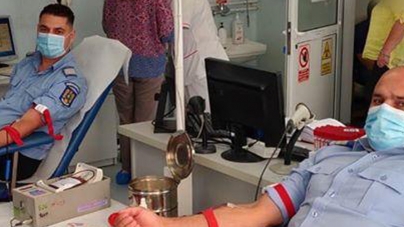 Jandarmii maramureșeni au donat sânge
