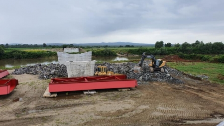 Șantier redeschis: Au fost reluate lucrările la podul peste Someș de la Seini! Care este stadiul actual al lucrărilor (FOTO)