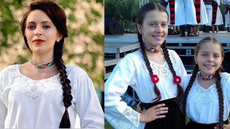 O familie muzicală: Andreia, Ovidia și Octavia Ștef reprezintă cu mândrie Prelucile (VIDEO)
